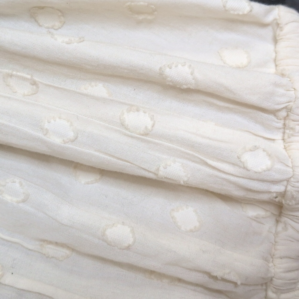 Ulla Johnson Freya Circle Jacquard Tiered Cotton Ivory Cream Dress ... Size 4 - Picture 11 of 11